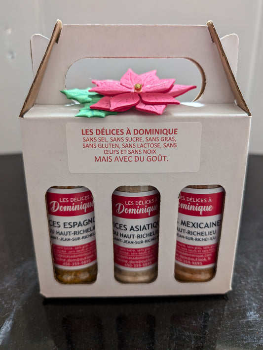 coffrets cadeaux ( substitut sel, spaghetti et steak)